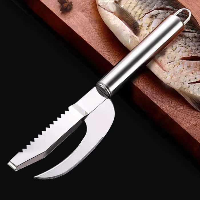 Faca Inox 3 em 1  LimpFish - PAGUE 1 E LEVE 2