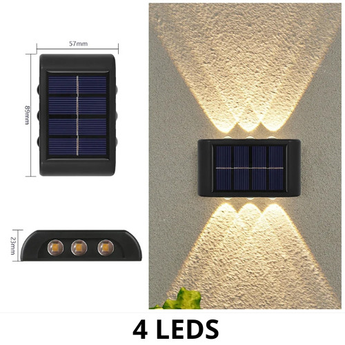 Luminária Solar de Parede Impermeável
