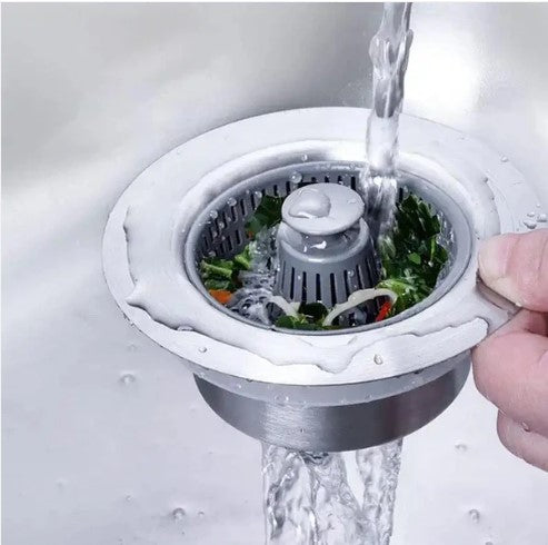 Dreno de Pia 3 em 1 Aço Inox - COMPRE 1 E LEVE 2
