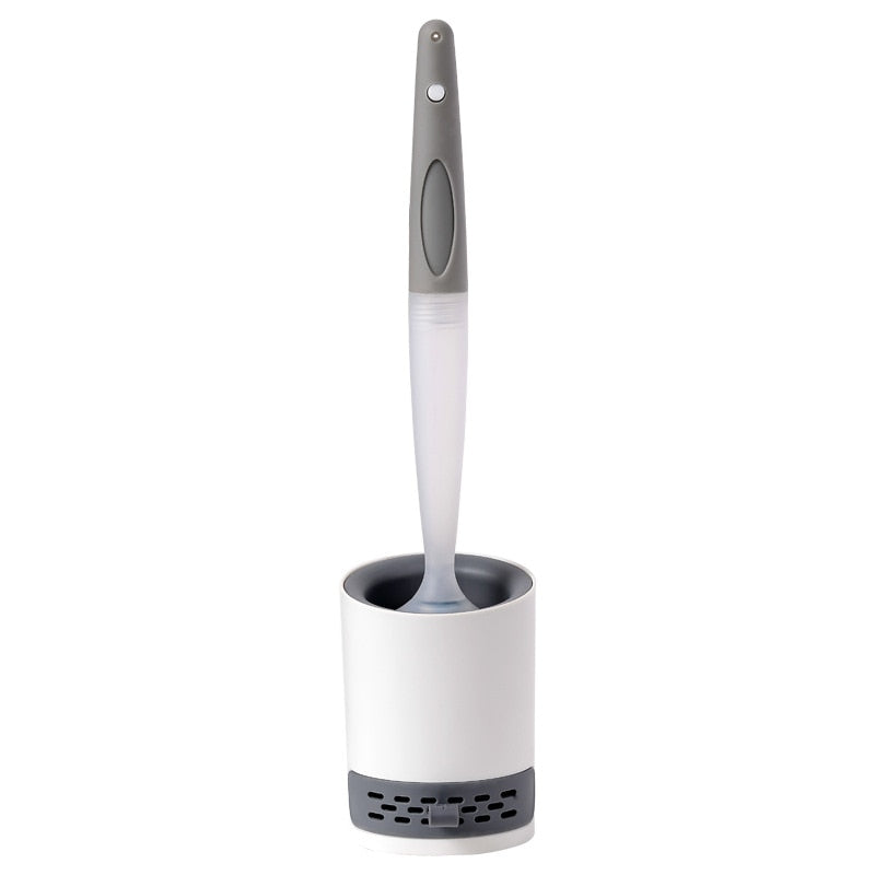 Escova de Vaso Sanitário de Silicone com Dispensador Recarregável